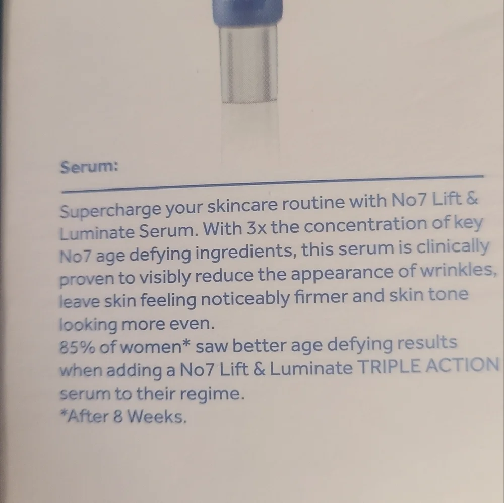 No7 LIFT LUMINATE TRIPLE ACTION ANTI AGING SKINCARE SYSTEM SET hp 5x 🔥🔥🔥🔥 - Picture 4 of 7